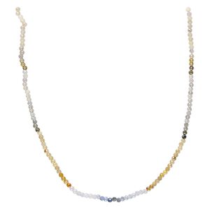 Multi-sapphire 1pkg1, hand-cut faceted round bead 12 inch 2-3mm