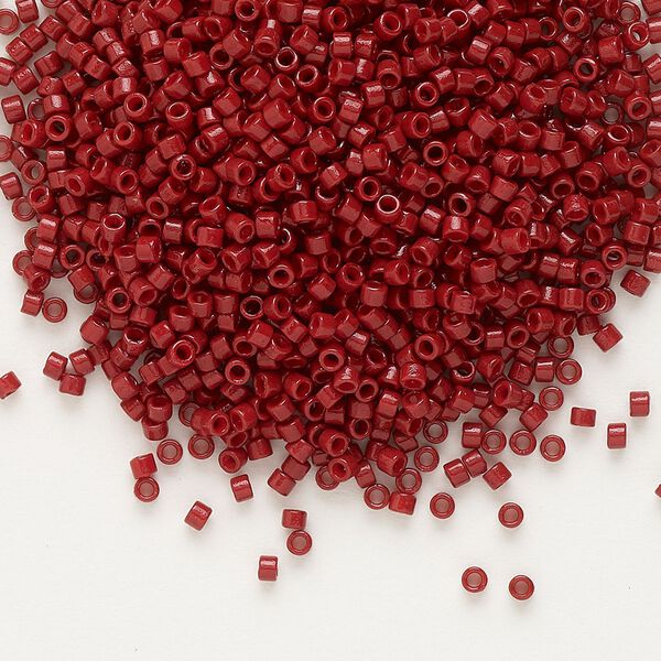 Seed bead, Delica®, glass, pkg/7.5g, #11 round, Duracoat® opaque outside dyed jujube (DB-2119). image number 0