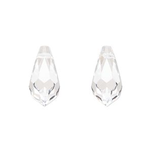Briolette 144pk crystal, Preciosa Czech crystal 18x9mm pendant drop