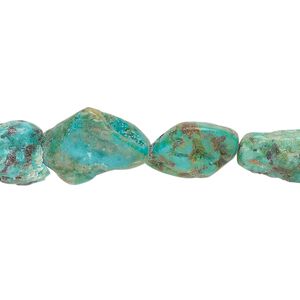 Turquoise 1pkg1, nugget bead 15.5-16 inch small to medium