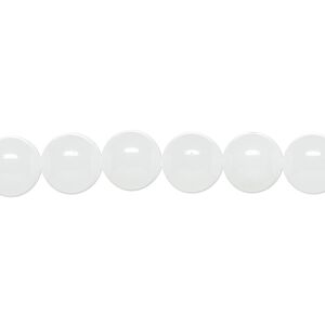 Snow quartz 1pkg1, round bead natural 15.5-16 inch 8mm