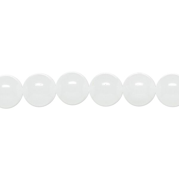 Snow quartz 1pkg1, round bead natural 15.5-16 inch 8mm image number 0