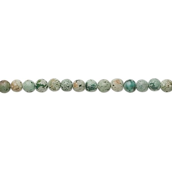 African "turquoise" 1pkg1, round bead 15.5-16 inch 3mm image number 0