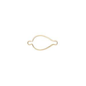 Link, Wrap-Tite®, 14Kt gold-filled, 10x7mm pear setting. Sold per pkg of 2.