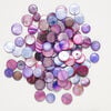 Mother-of-pearl shell 1pkg4oz, puffed flat round bead mix multi-purple 13-16mm image number 1