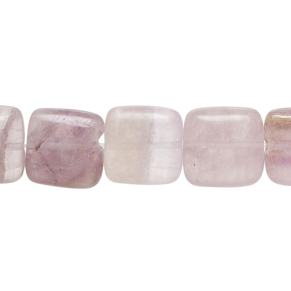 Rainbow fluorite 1pkg1, rounded puffed square bead natural, 15 inch 12mm image number 0