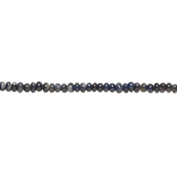 Blue sapphire 1pkg1, hand-cut rondelle bead 13 inch 2x1mm-3x2mm image number 0