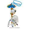 Jadeite / nylon / glass 1pkg1, "prosperity" zipper pull natural 6.5 inch macram&eacute; knot clasp image number 1