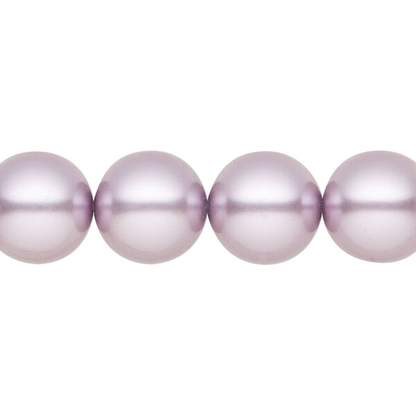 Pearl 10pk lavender, Preciosa Czech crystal 12mm round image number 0