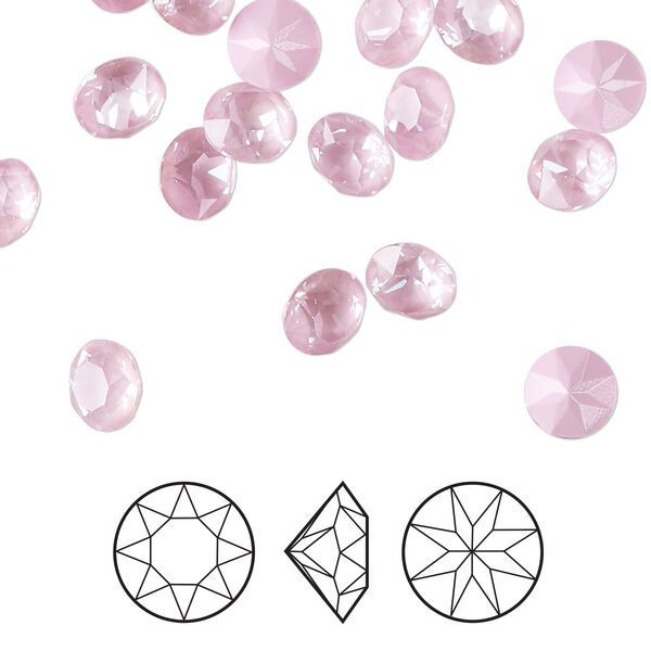 Chaton 288pk crystal soft rose ignite, Swarovski® 6.14 to 6.32mm XIRIUS round SS29 1088 image number 0
