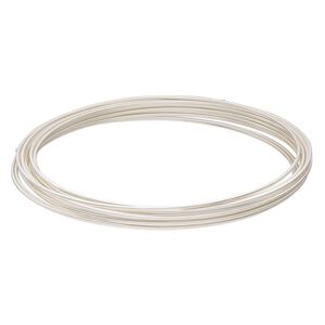 Wire, Beadalon®, silver-plated copper, half-hard, square, 21 gauge. Sold per 2.5-meter section.