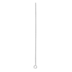 Eye pin, sterling silver-filled, 1-11/16 inches, 26 gauge. Sold per pkg of 100.