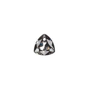Drop 1pk crystal silver night, Crystal Passions® 10.5mm pendant trilliant cut 6434