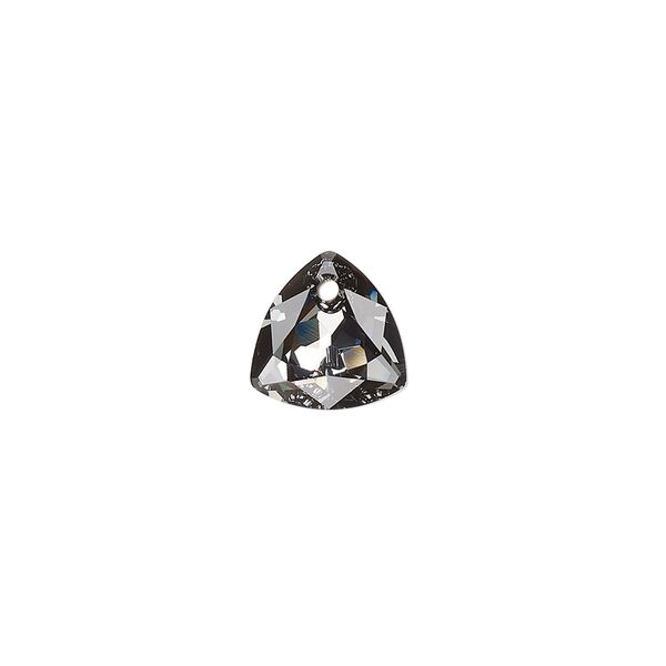 Drop 1pk crystal silver night, Crystal Passions® 10.5mm pendant trilliant cut 6434 image number 0