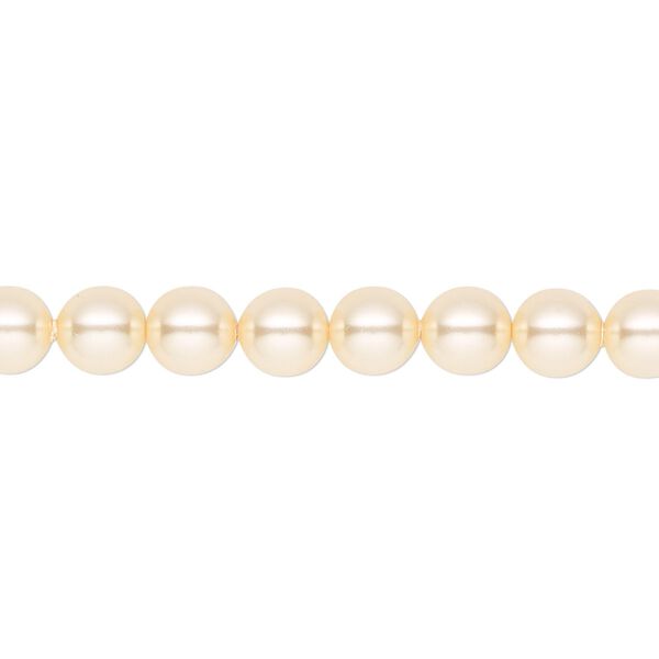 Pearl 500pk light gold, Swarovski® 6mm round 5810 image number 0