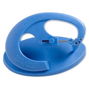 Tabletop cord knotter 1pkg1, Beadalon® Knot-a-Bead™, plastic / steel / stainless steel, blue, 6-1/2 x 3-3/4 inches.