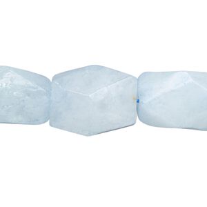 Blue aquamarine 1pkg1, tumbled faceted nugget bead 15.5-16 inch medium