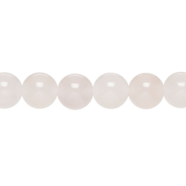 Rose quartz 1pkg1, round bead, 15.5-16 inch 8mm image number 0