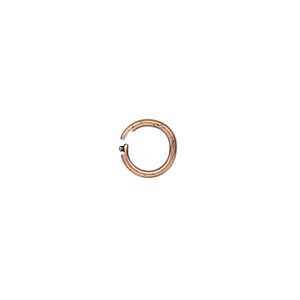 Loop Lock™, JBB Findings, antique copper-plated brass, 8mm smooth round. Sold per pkg of 4.