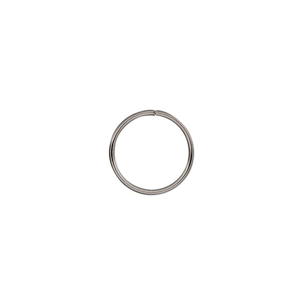Jump ring, stainless steel, 12mm round, 10.4mm inside diameter, 20 gauge. Sold per pkg of 50. image number 0