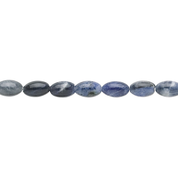 Bead, sodalite (natural), 6x4mm oval, B grade, Mohs hardness 5 to 6. Sold per 15-1/2" to 16" strand. image number 0