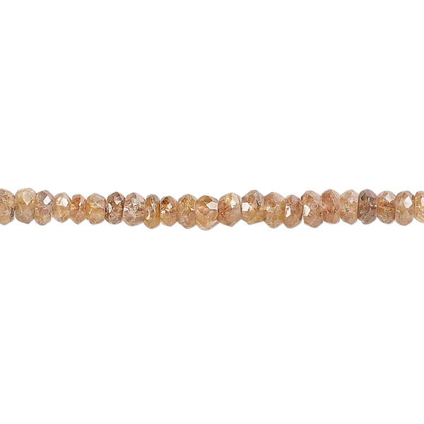 Bead, andalusite (natural), 4x2mm-5x4mm hand-cut faceted rondelle, B grade, Mohs hardness 7 to 7-1/2. Sold per 15-1/2" to 16" strand. image number 0