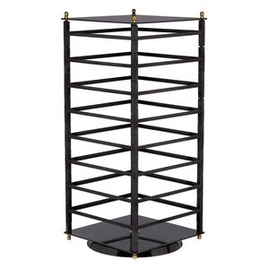 Display, acrylic, black, 23.5 x 10.25 x 10.25 inch revolving square. Sold individually.