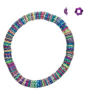 Bead cap, painted steel, jewel tones, 6x2.5mm flower, fits 6-8mm bead. Sold per 6-1/2 inch strand, approximately 300 bead caps.