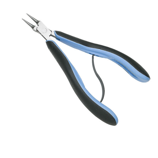 Pliers, Lindstrom® RX series, round-nose, steel / plastic / rubber, blue and black, 5-3/4 inches. Sold individually. image number 0