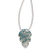 Moss agate 1pkg1, hand-cut top-drilled carved leaf bead natural B grade, 18x12mm image number 0