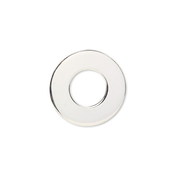 Component, sterling silver-filled, 19mm round flat donut. Sold individually. image number 0