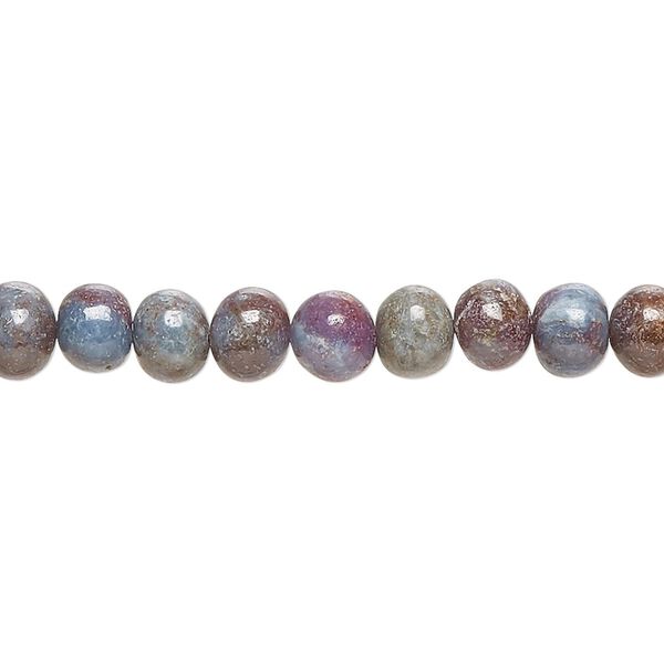 Bead, ruby-in-kyanite (natural), 5x3mm-8x5mm hand-cut rondelle, C- grade, Mohs hardness 4 to 9. Sold per 14-inch strand, approximately 65 beads. image number 0