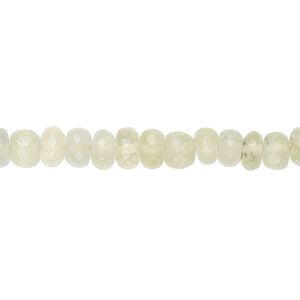 Prehnite 1pkg1, hand-cut faceted rondelle bead natural 8 inch 5x3mm-7x5mm