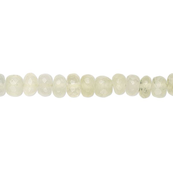 Prehnite 1pkg1, hand-cut faceted rondelle bead natural 8 inch 5x3mm-7x5mm image number 0