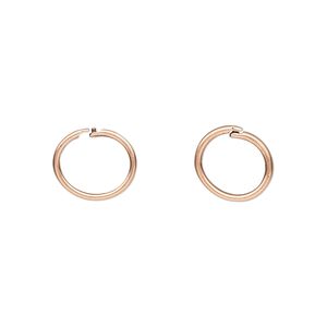 Loop Lock™, JBB Findings, antique copper-plated brass, 10mm round. Sold per pkg of 4.