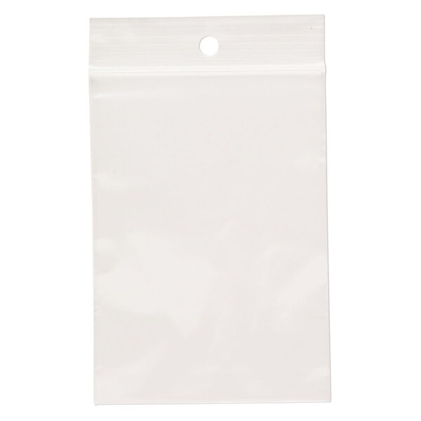 Bag, Tite-Lip™, plastic, clear, 3-3/4x2-3/4 inch top zip. Sold per pkg of 100. image number 1
