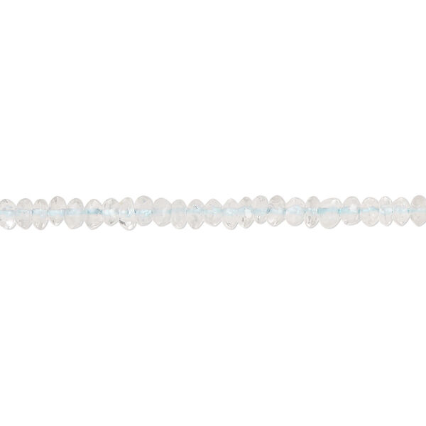Bead, goshenite (natural), 3x1mm-4x2mm hand-cut faceted rondelle, B- grade, Mohs hardness 7-1/2 to 8. Sold per 14-inch strand, approximately 175 beads. image number 0