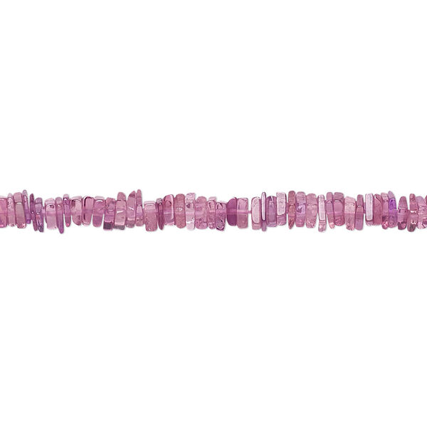 Pink tourmaline 1pkg1, hand-cut square rondelle bead natural 8 inch 3x1mm-4x2mm image number 0