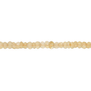 Citrine 1pkg1, hand-cut faceted rondelle bead, 13 inch 3x2mm-4x3mm