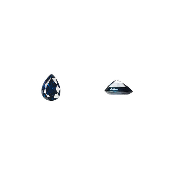 Blue sapphire 1pkg1, faceted pear gem, 7x5mm image number 0