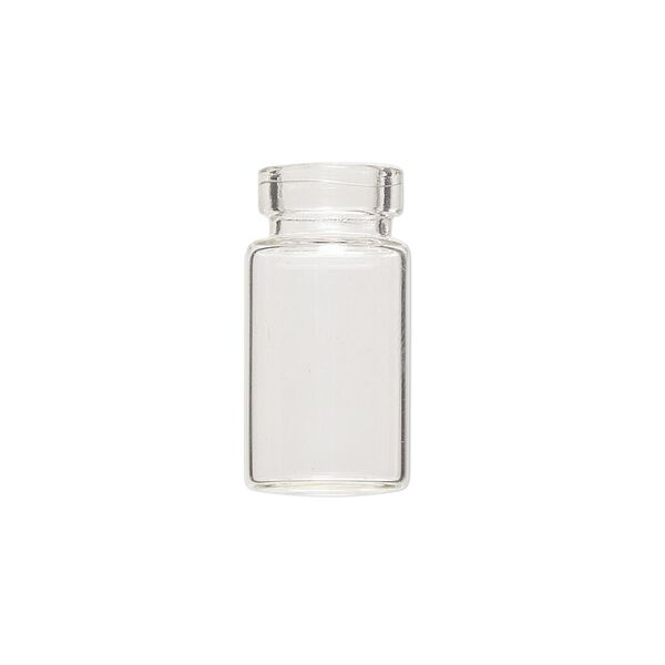 Component, glass / cork / nickel-finished steel, clear, 22x11mm bottle with stopper and screw eye. Sold per pkg of 100. image number 2