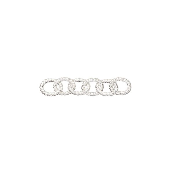 Extender chain, sterling silver, 5mm twisted oval, 27mm. Sold individually. image number 0