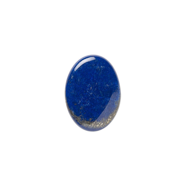 Cabochon, lapis lazuli (natural), 18x13mm calibrated oval, B grade, Mohs hardness 5 to 6. Sold per pkg of 2. image number 0