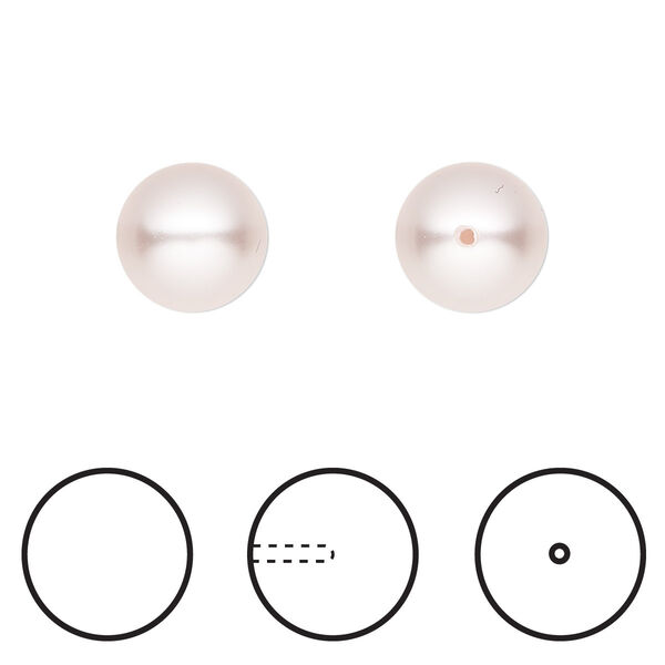 Pearl 4pk rosaline, Crystal Passions® 10mm round 5818 image number 0