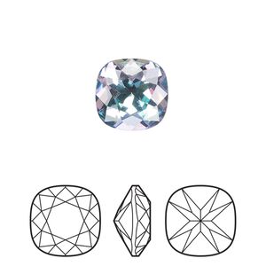 Fancy stone 1pk crystal vitrail light foil back, Preciosa MAXIMA Czech crystal rhinestone 12mm cushion square