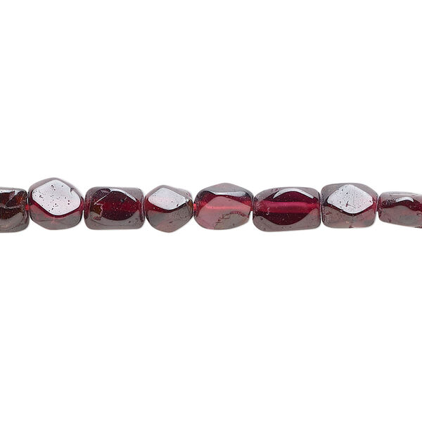 Rhodolite garnet 1pkg1, hand-cut faceted nugget bead C grade, 14 inch mini image number 0