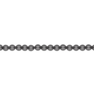 Pearl 100pk black, Crystal Passions® 3mm round 5810