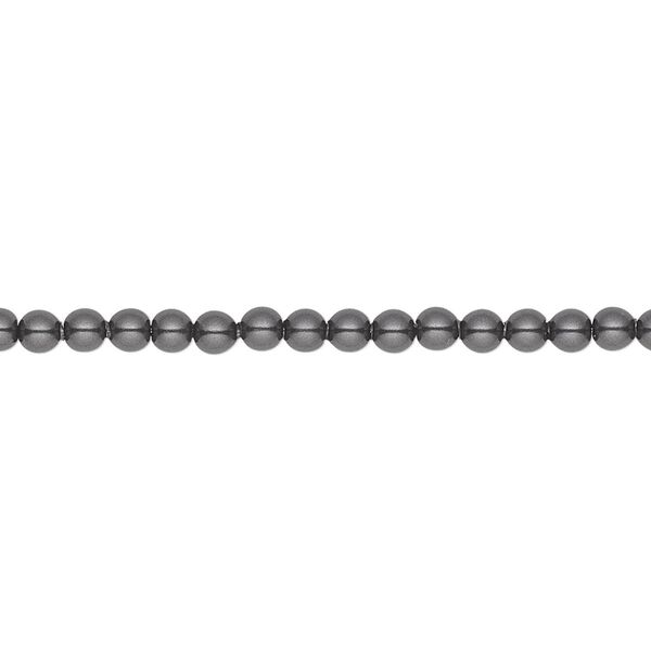 Pearl 100pk black, Crystal Passions® 3mm round 5810 image number 0