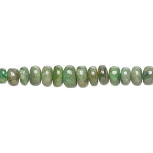 Tsavorite garnet 1pkg1, hand-cut rondelle bead natural 13 inch graduated 4x2mm-7x4mm
