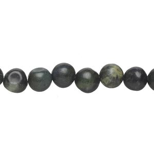Serpentine 1pkg1, round bead natural 15 inch 6-7mm